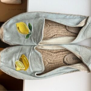 Size 10 soludos smoking slippers platform lemon